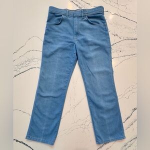 Vintage Wrangler High Waist Jeans 34x30 USA Light Wash Denim